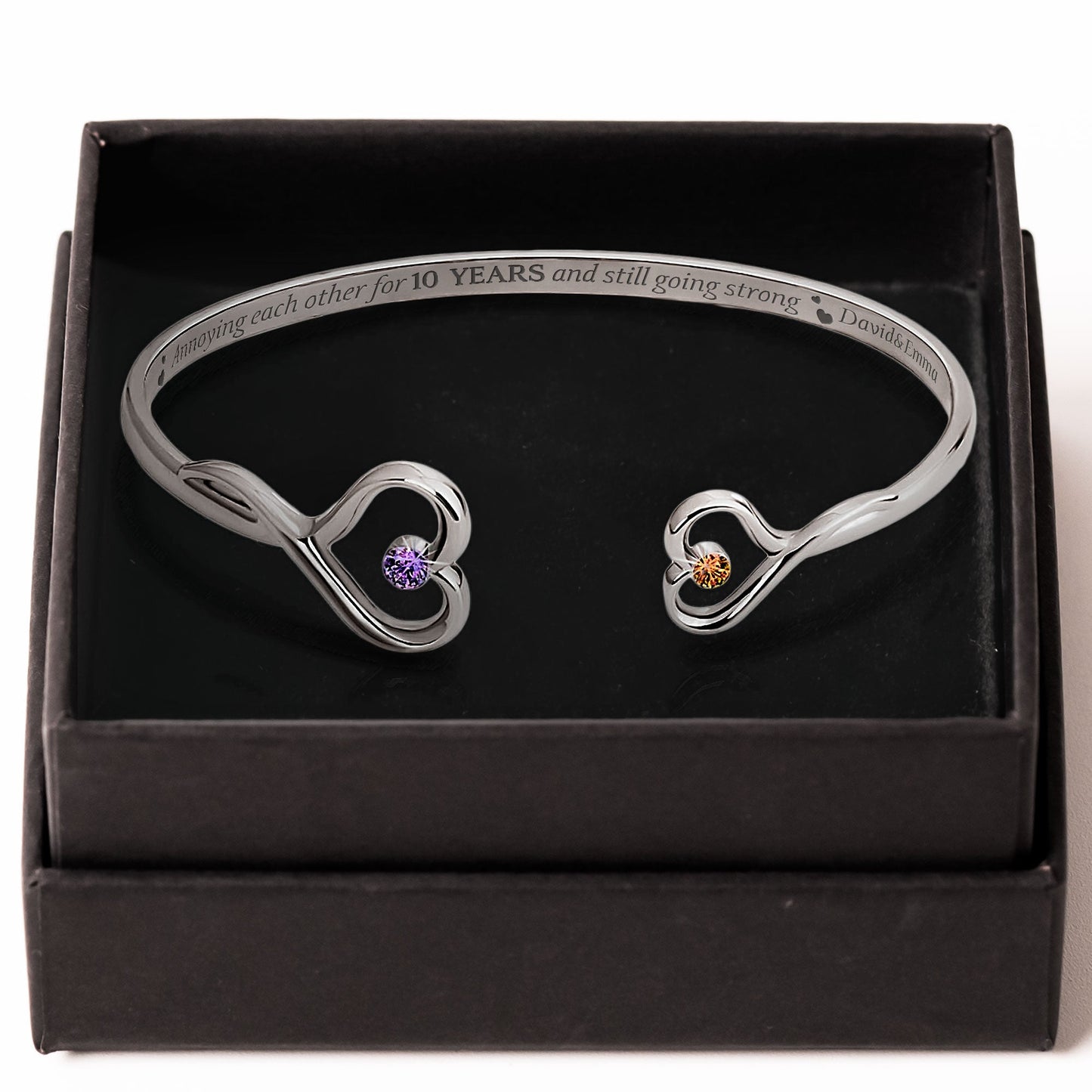Annoying Each Other For Years And Still Going Strong - Personalized Heart Bracelet
