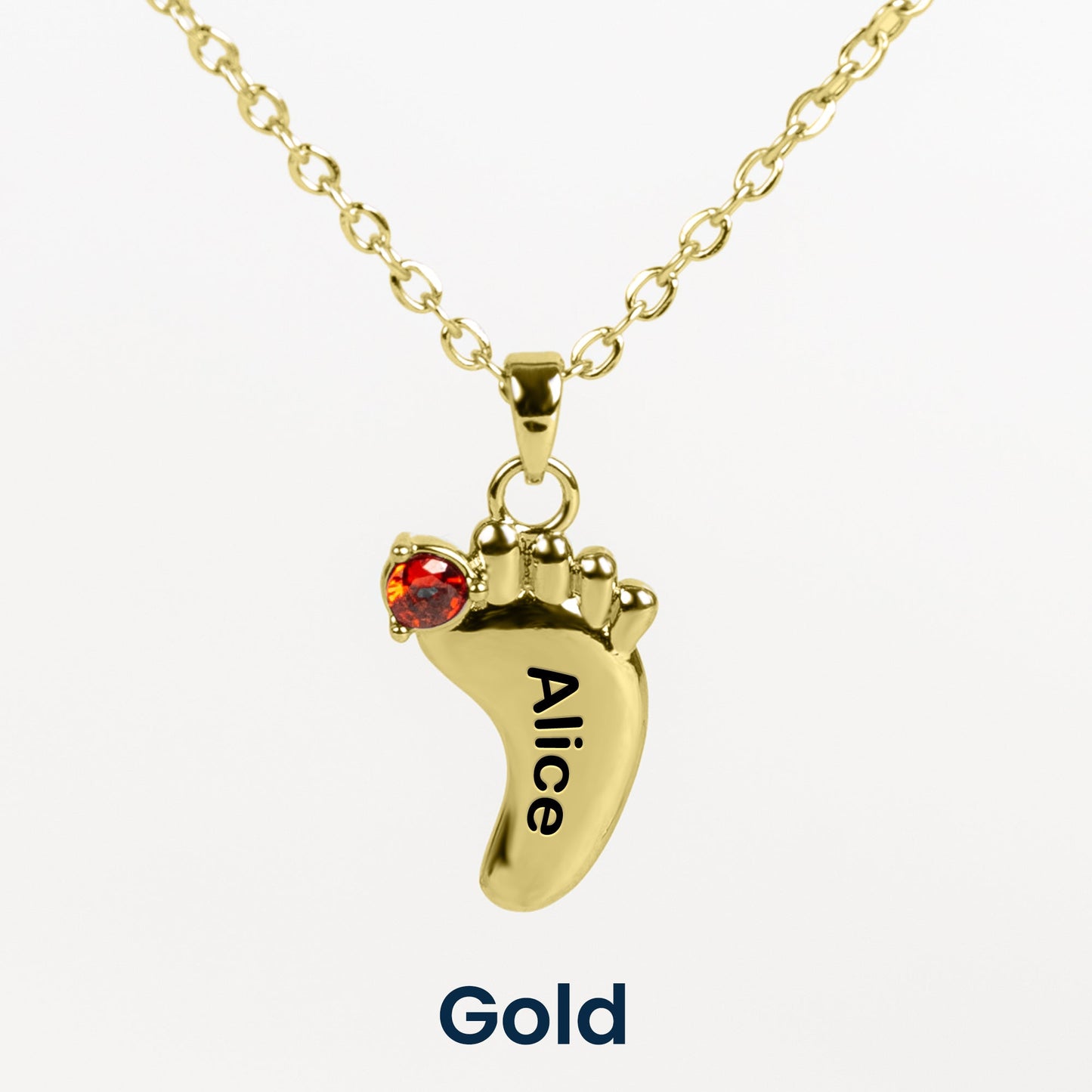Mom Gifts First Mom New Mom To Be Mom Gifts - Personalized Baby Feet Necklace With Birthstone