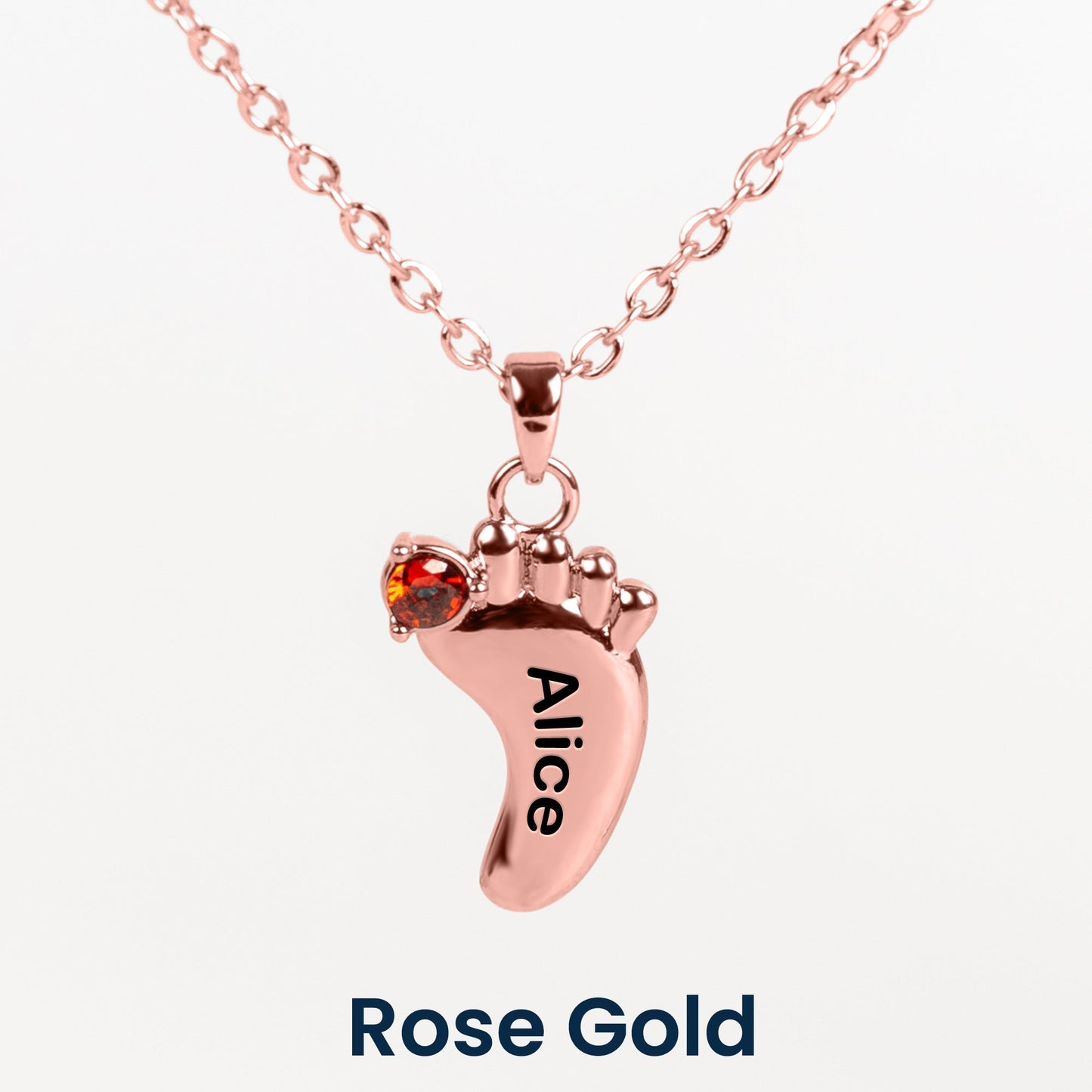 Mom Gifts First Mom New Mom To Be Mom Gifts - Personalized Baby Feet Necklace With Birthstone