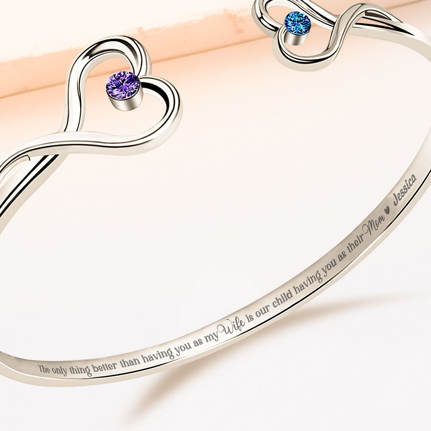 The Only Thing Better Than Having You As My Wife - Personalized Heart Bracelet