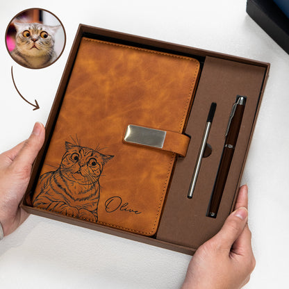 Custom_Pet_Portrait_Sketch_Line_Art_Personalized_Notebook_Set_1