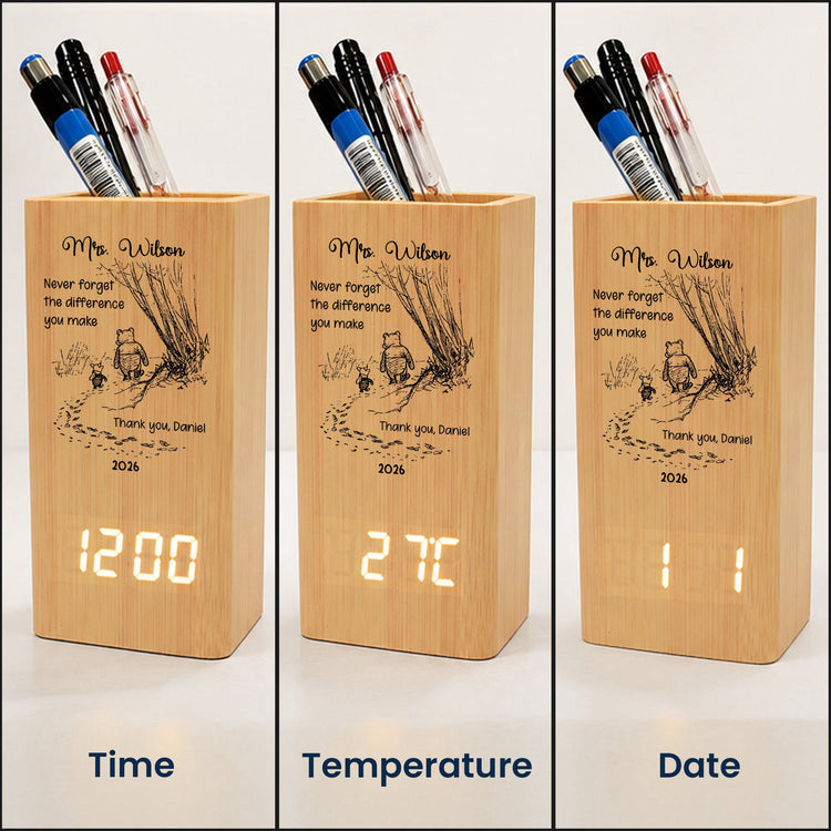 Never_Forget_The_Difference_You_Make_Personalized_Pen_Holder_With_Clock_4